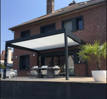 Notre zone d'activité pour ce service Création de pergola étanche avec toiture rétractable motorisée et contrôle à distance pour un usage en toute saison